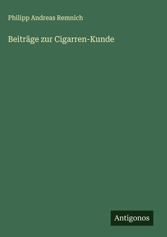 Beiträge zur Cigarren-Kunde