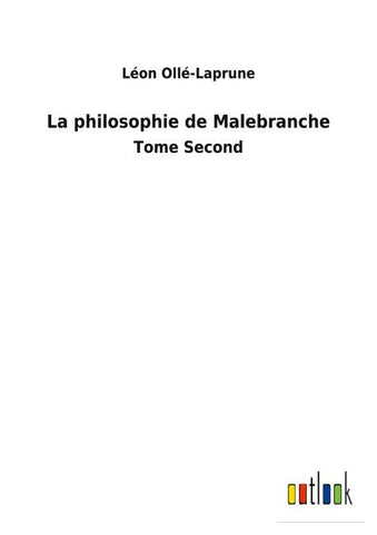 La philosophie de Malebranche