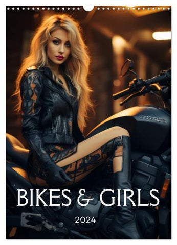 Bikes and Girls: Sexy Mädels auf heißen Mottorrädern (Wandkalender 2026 DIN A3 hoch), CALVENDO Monatskalender