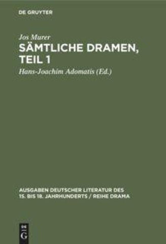 Sämtliche Dramen, Teil 1