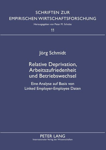 Relative Deprivation, Arbeitszufriedenheit und Betriebswechsel