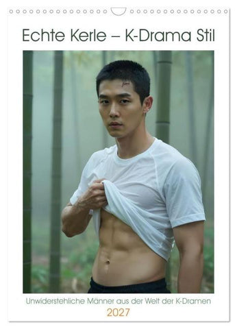 Echte Kerle – K-Drama Stil (Wandkalender 2027 DIN A3 hoch), CALVENDO Monatskalender
