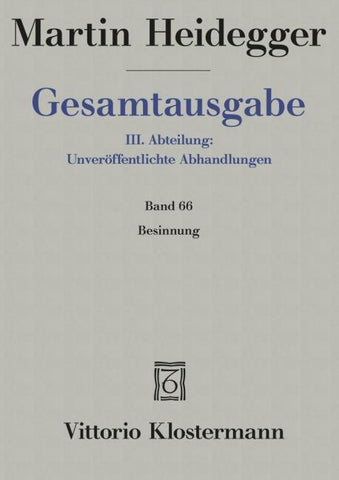 Besinnung (1938/39). Im Anhang: Mein bisheriger Weg