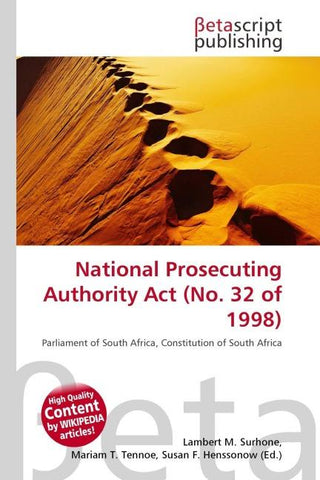 National Prosecuting Authority Act (No. 32 of 1998)
