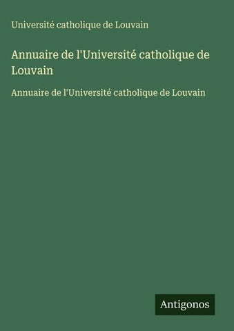 Annuaire de l'Université catholique de Louvain