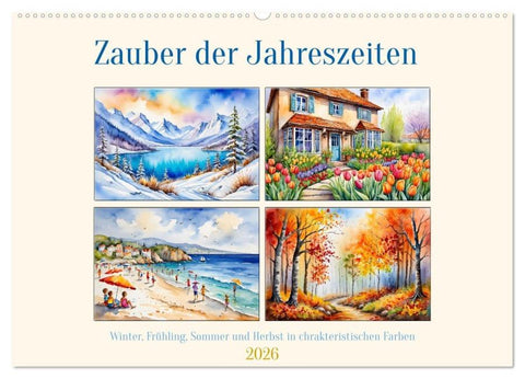 Zauber der Jahreszeiten (Wandkalender 2026 DIN A2 quer), CALVENDO Monatskalender