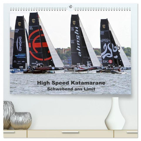 High Speed Katamarane - Schwebend ans Limit (hochwertiger Premium Wandkalender 2026 DIN A2 quer), Kunstdruck in Hochglanz