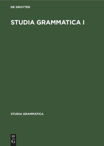 Studia grammatica I