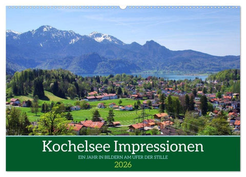 Kochelsee Impressionen - Ein Jahr in Bildern am Ufer der Stille (Wandkalender 2026 DIN A2 quer), CALVENDO Monatskalender