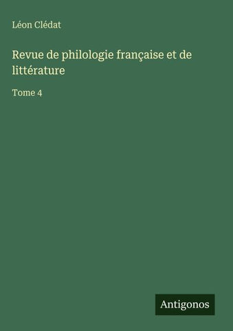 Revue de philologie française et de littérature