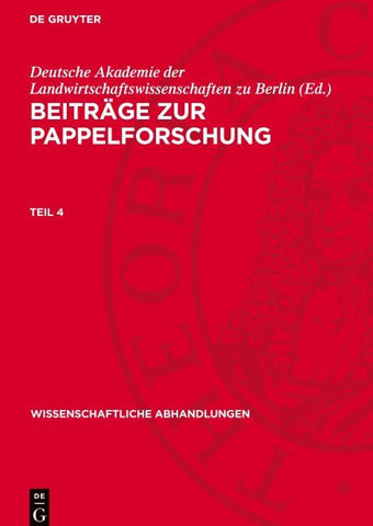 Beiträge zur Pappelforschung. Teil 4