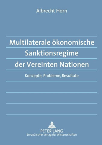 Multilaterale ökonomische Sanktionsregime der Vereinten Nationen