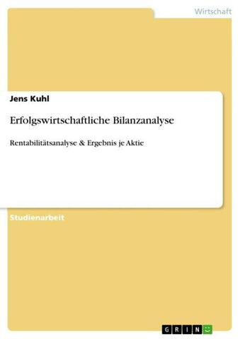 Erfolgswirtschaftliche Bilanzanalyse