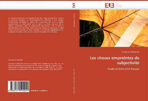 Les choses empreintes de subjectivité