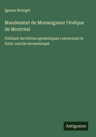 Mandement de Monseigneur l'évêque de Montréal