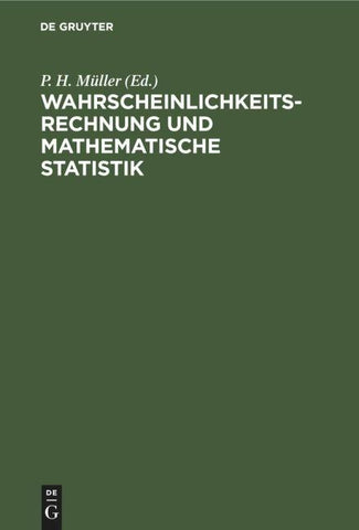 Wahrscheinlichkeitsrechnung und mathematische Statistik