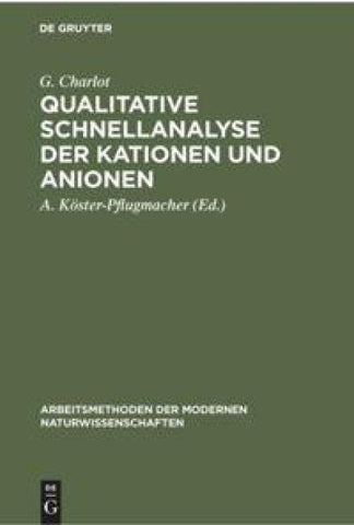 Qualitative Schnellanalyse der Kationen und Anionen