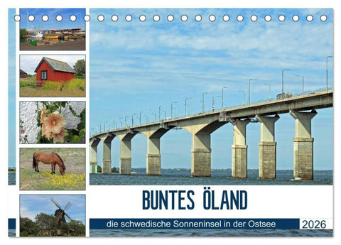 BUNTES ÖLAND (Tischkalender 2026 DIN A5 quer), CALVENDO Monatskalender