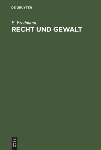 Recht und Gewalt