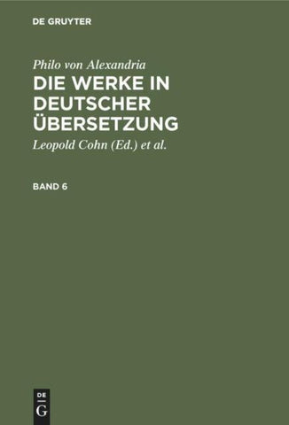 Die Werke in deutscher Übersetzung. Band 6