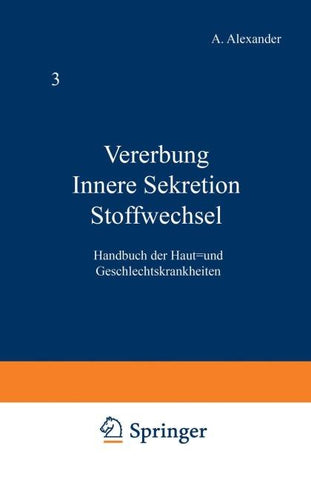 Vererbung Innere Sekretion Stoffwechsel