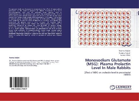 Monosodium Glutamate (MSG): Plasma Prolactin Level In Male Rabbits