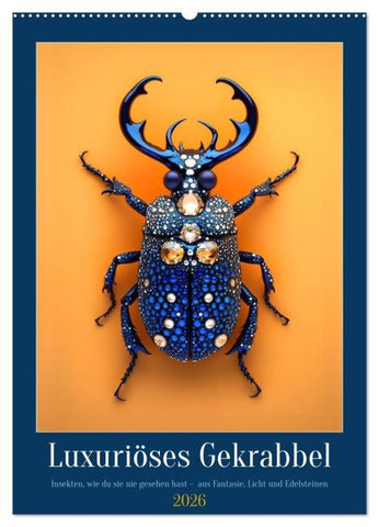 Luxuriöses Gekrabbel (Wandkalender 2026 DIN A2 hoch), CALVENDO Monatskalender