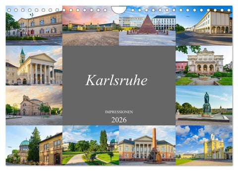 Karlsruhe Impressionen (Wandkalender 2026 DIN A4 quer), CALVENDO Monatskalender