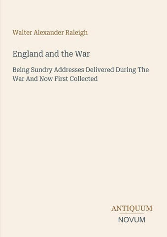 England and the War