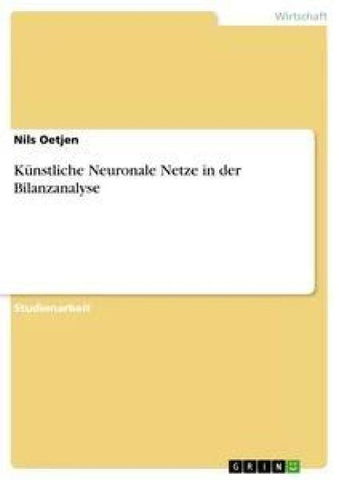 Künstliche Neuronale Netze in der Bilanzanalyse