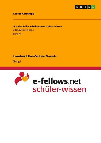 Lambert Beer'sches Gesetz