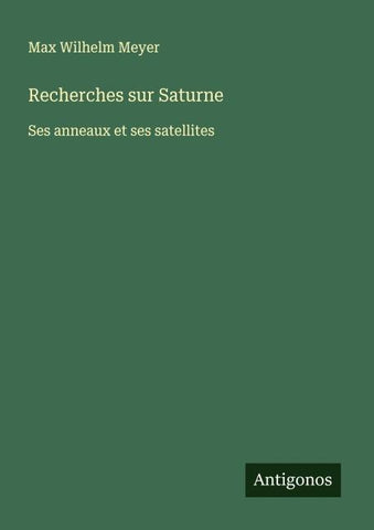Recherches sur Saturne