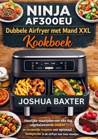 NINJA AF300EU Dubbele Airfryer met Mand XXL Kookboek