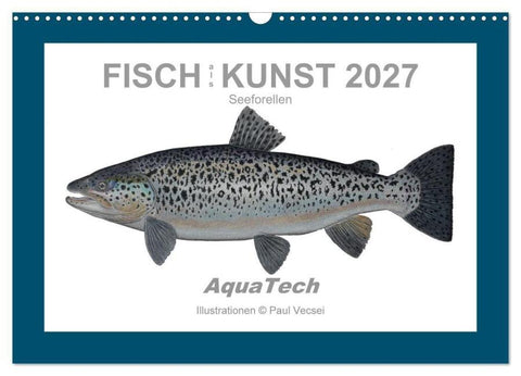 Fisch als Kunst 2027: Seeforellen (Wandkalender 2027 DIN A3 quer), CALVENDO Monatskalender