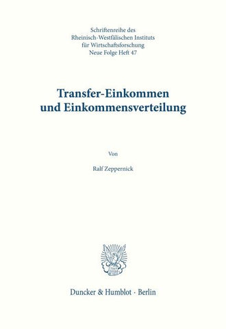 Transfer-Einkommen und Einkommensverteilung.