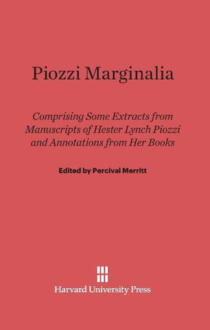 Piozzi Marginalia