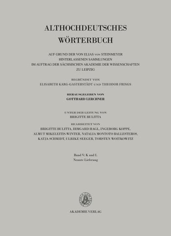 Althochdeutsches Wörterbuch / Band V: K-L, 9. Lieferung (lant bis leben)