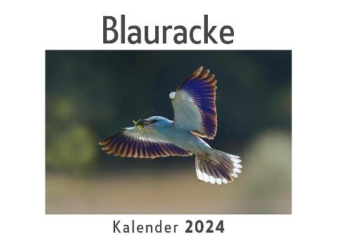 Blauracke (Wandkalender 2024, Kalender DIN A4 quer, Monatskalender im Querformat mit Kalendarium, Das perfekte Geschenk)