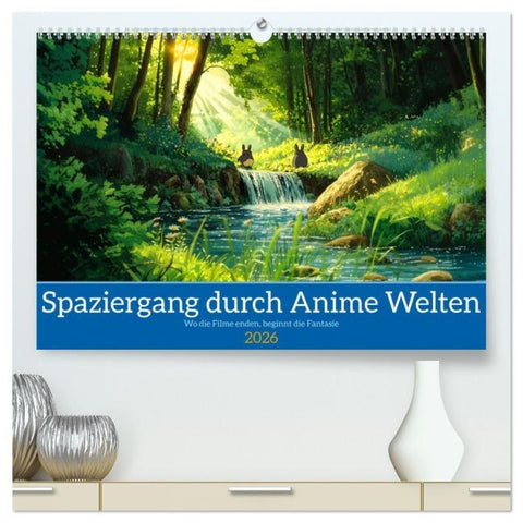 Spaziergang durch Anime Welten (hochwertiger Premium Wandkalender 2026 DIN A2 quer), Kunstdruck in Hochglanz