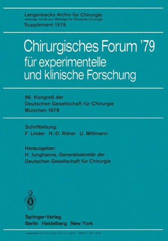 Chirurgisches Forum ’79