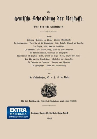 Die chemische Behandlung der Rohstoffe