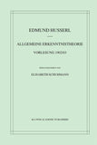 Allgemeine Erkenntnistheorie Vorlesung 1902/03