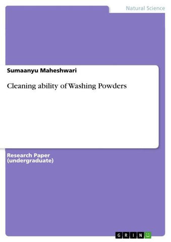 Cleaning ability of Washing Powders