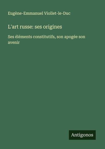 L'art russe: ses origines