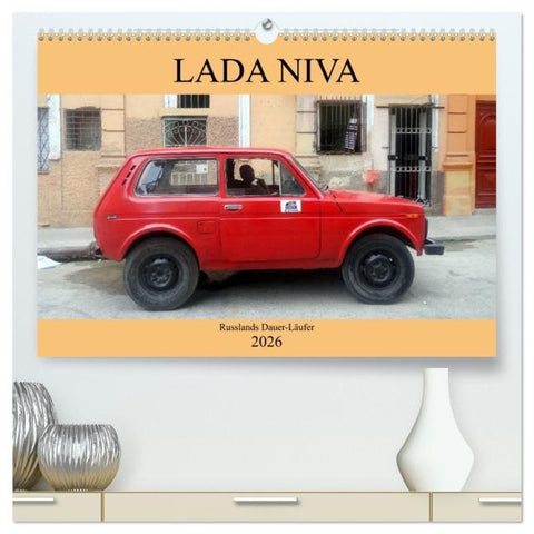 LADA NIVA - Russlands Dauer-Läufer (hochwertiger Premium Wandkalender 2026 DIN A2 quer), Kunstdruck in Hochglanz