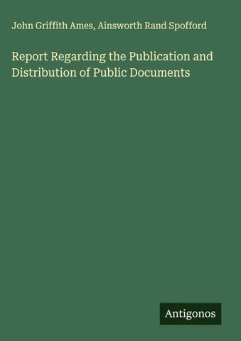 Report Regarding the Publication and Distribution of Public Documents