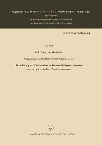 Berechnung der Druckwellen in Brennstoffeinspritzsystemen und in hydraulischen Ventilsteuerungen