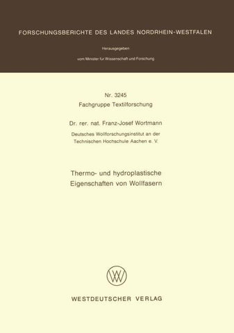 Thermo- und hydroplastische Eigenschaften von Wollfasern