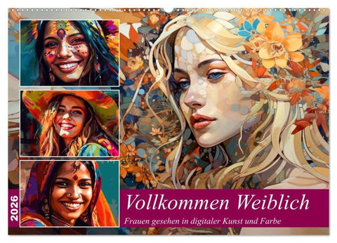Vollkommen Weiblich (Wandkalender 2026 DIN A2 quer), CALVENDO Monatskalender
