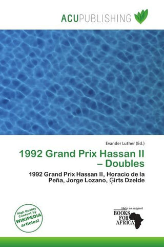 1992 Grand Prix Hassan II - Doubles
